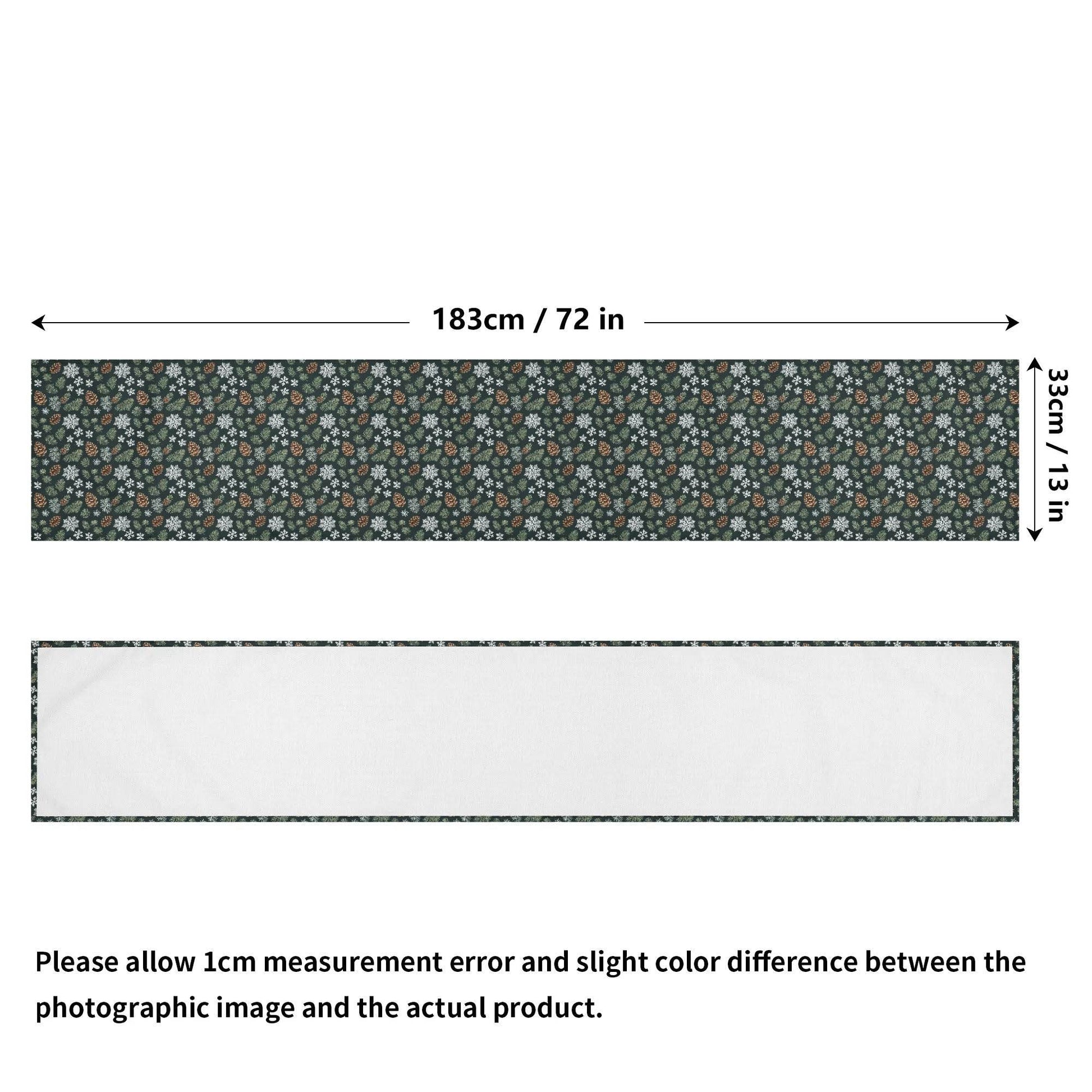 Snowflake Pine Polyester Table Runner - DeRose Seasonal