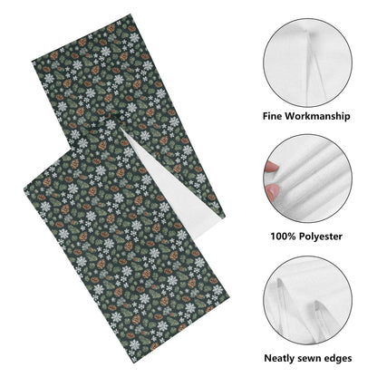 Snowflake Pine Polyester Table Runner - DeRose Seasonal