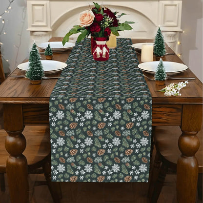 Snowflake Pine Polyester Table Runner - DeRose Seasonal