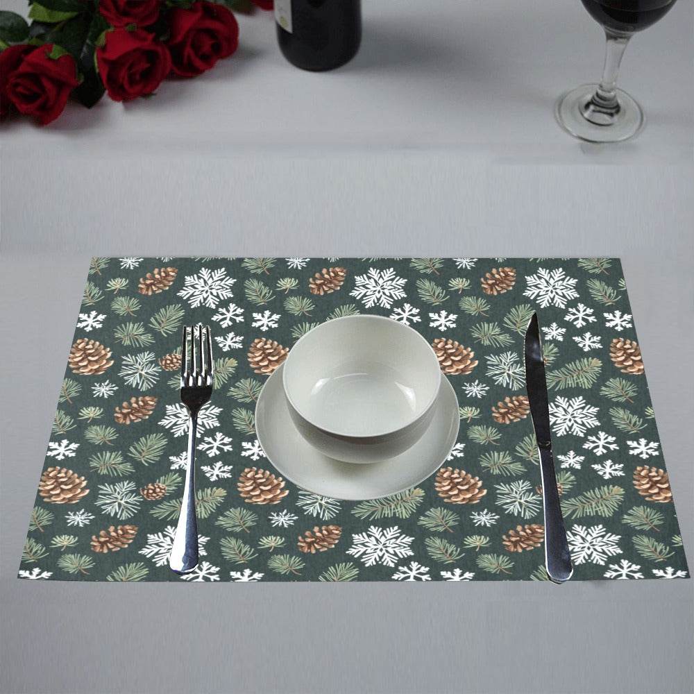 Snowflake Pine Table Placemat (set of 6) - DeRose Seasonal