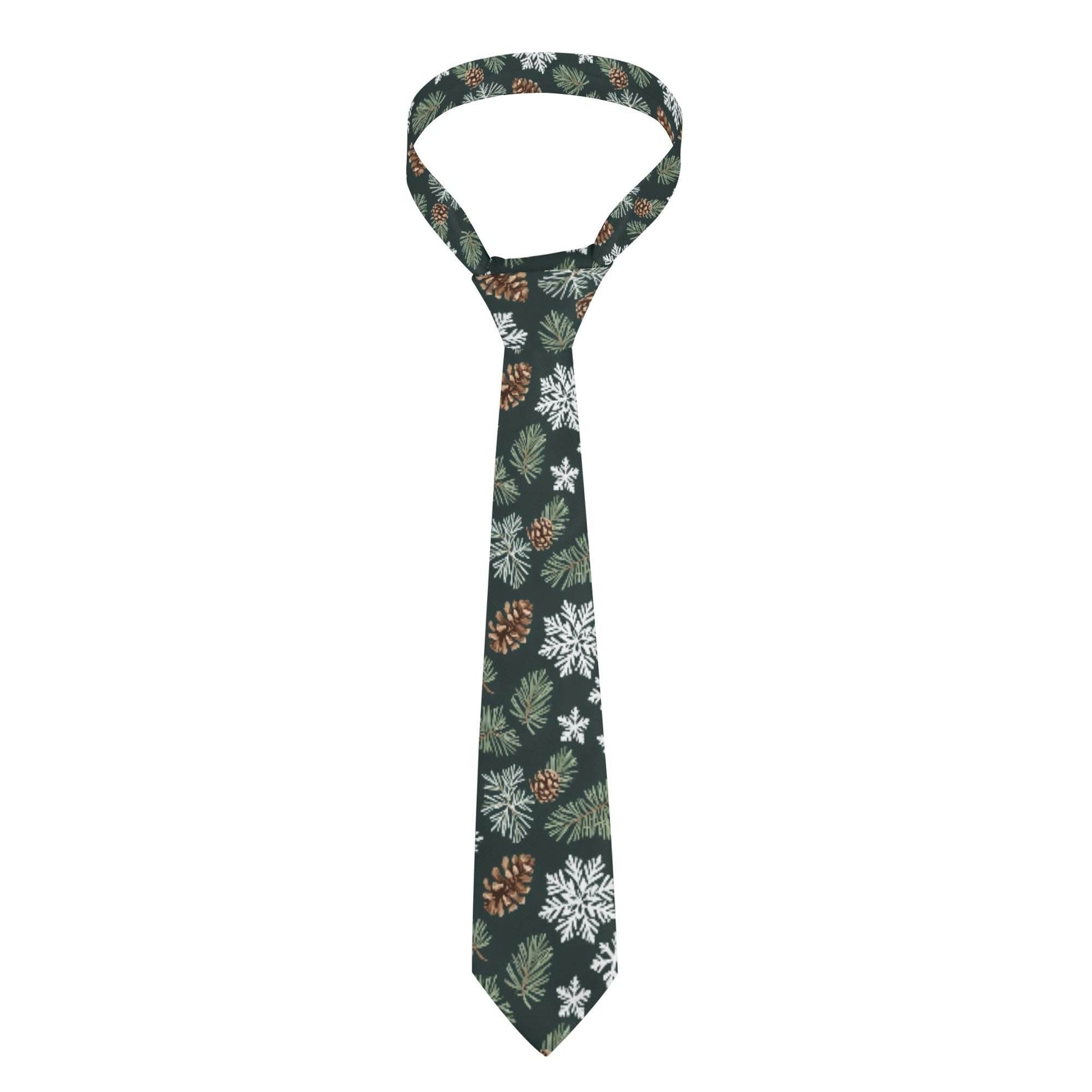 Snowflake Pine Tie Necktie - DeRose Seasonal