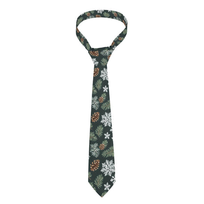 Snowflake Pine Tie Necktie - DeRose Seasonal