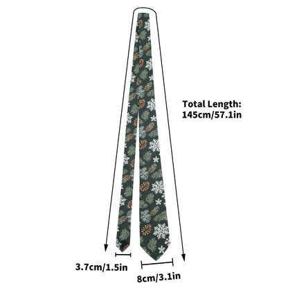 Snowflake Pine Tie Necktie - DeRose Seasonal