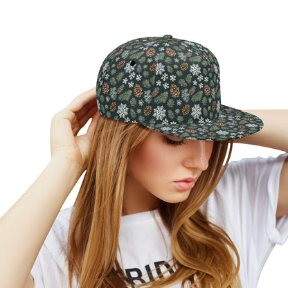 Snowflake Pine Unisex Classic Snapbacks - DeRose Seasonal
