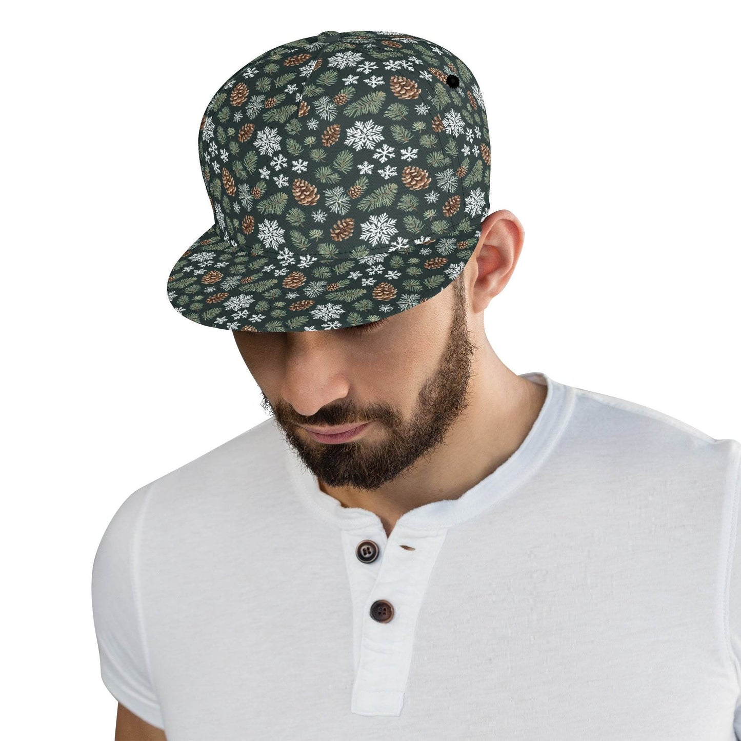 Snowflake Pine Unisex Classic Snapbacks - DeRose Seasonal