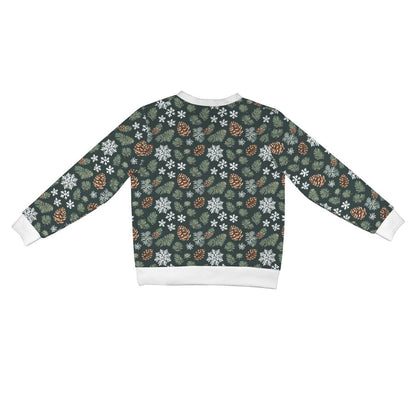 Snowflake Pine Women's Cardigan Button Sweater Custom Women's Cardigan (Model H73) - DeRose Seasonal