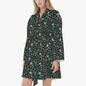 Snowflake Pine Women's Loose-fitting Bathrobe - DeRose Seasonal