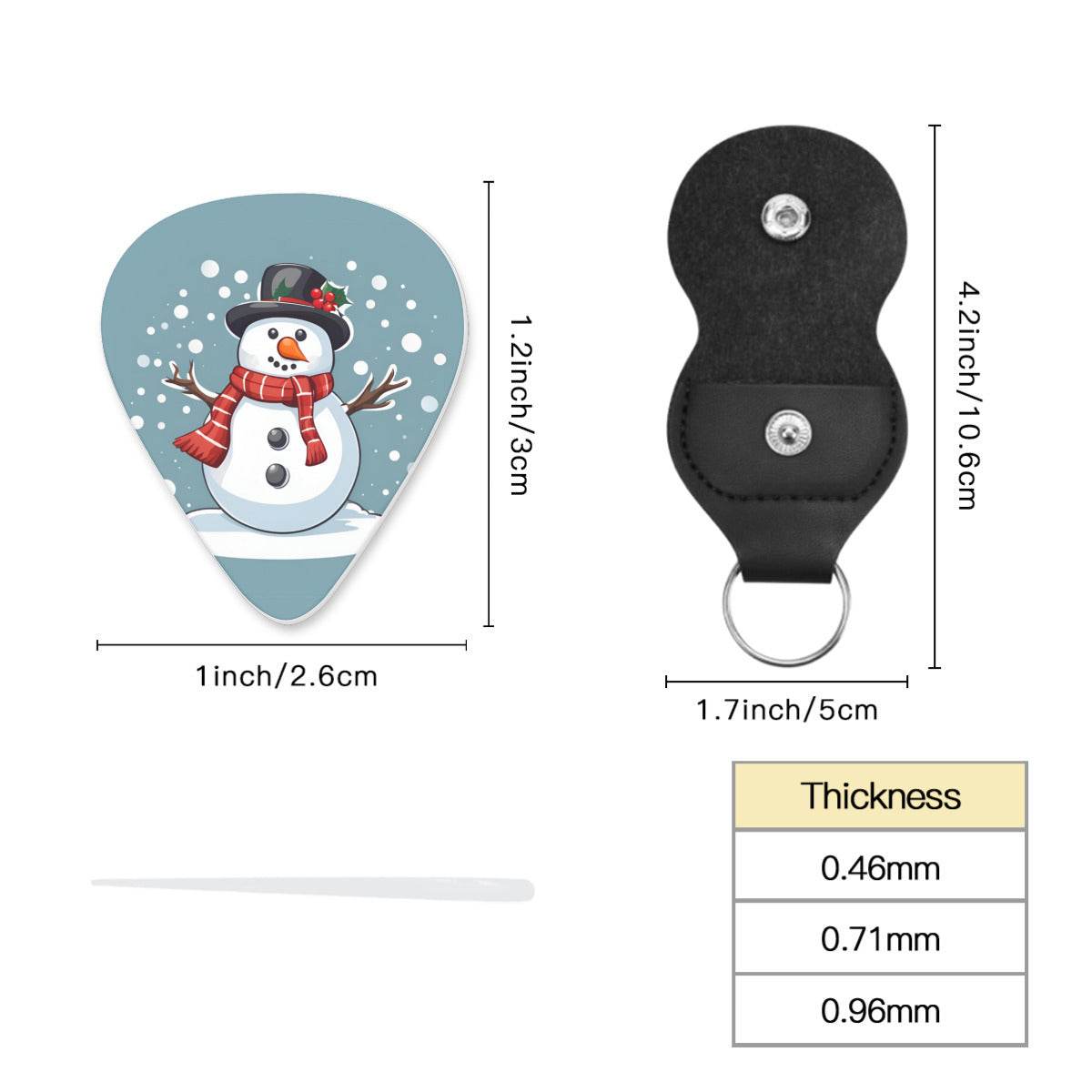 Snowman Guitar Plastic Picks (Set of 6) - DeRose Seasonal