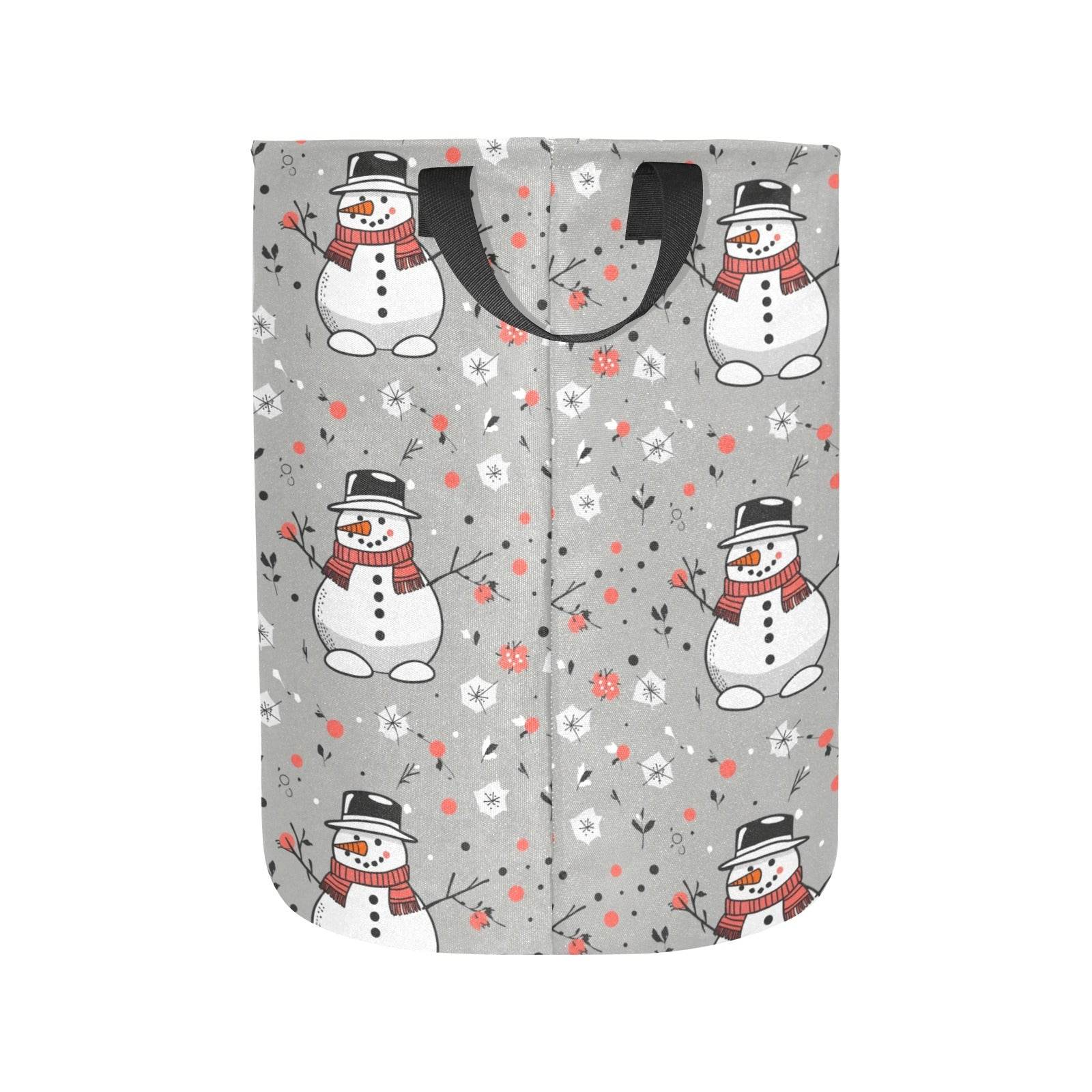 Snowman Polyester Laundry and Blanket Basket - DeRose Seasonal