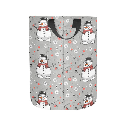 Snowman Polyester Laundry and Blanket Basket - DeRose Seasonal