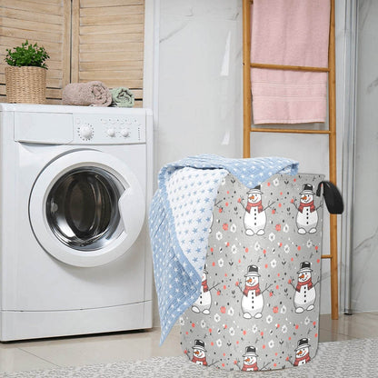 Snowman Polyester Laundry and Blanket Basket - DeRose Seasonal