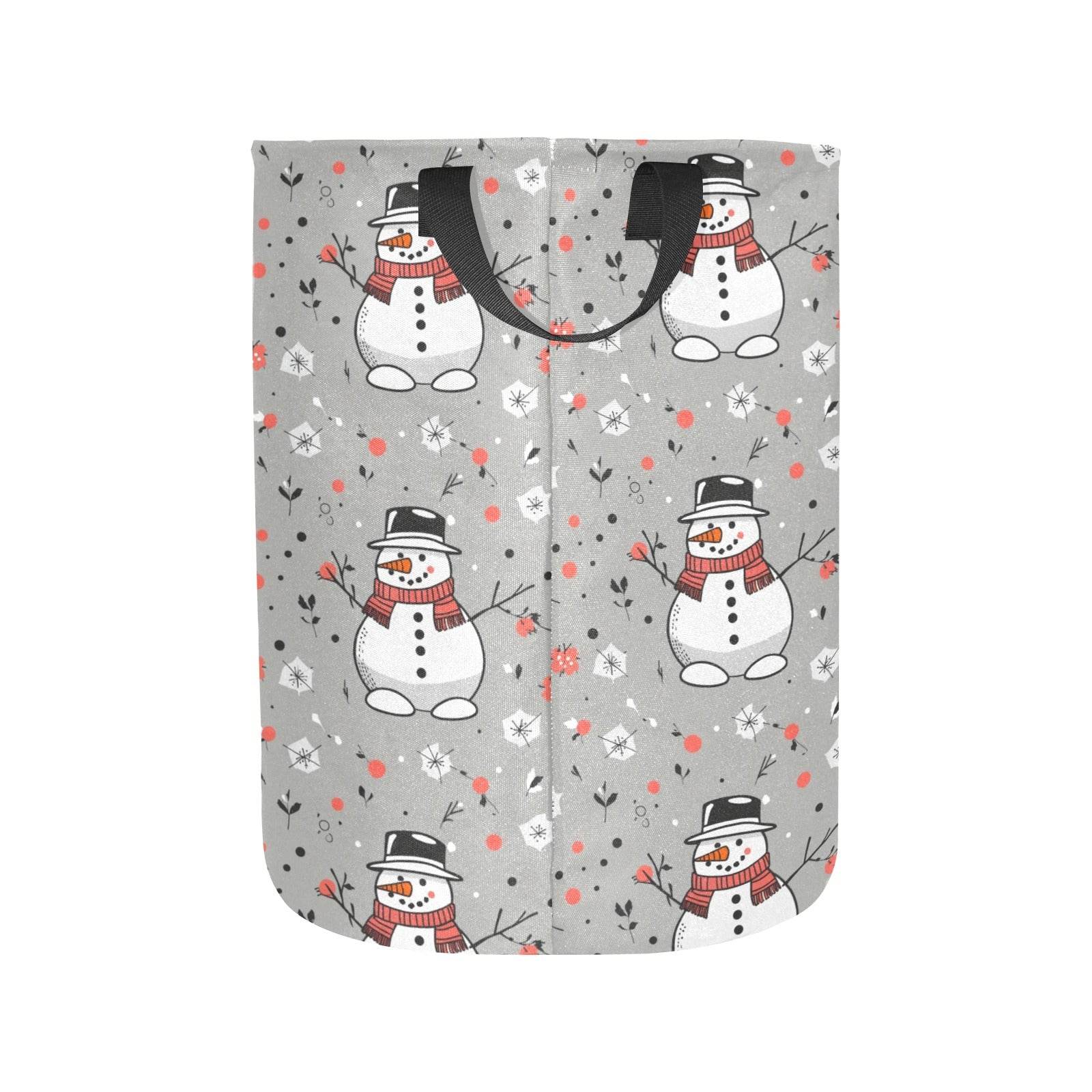 Snowman Polyester Laundry and Blanket Basket - DeRose Seasonal