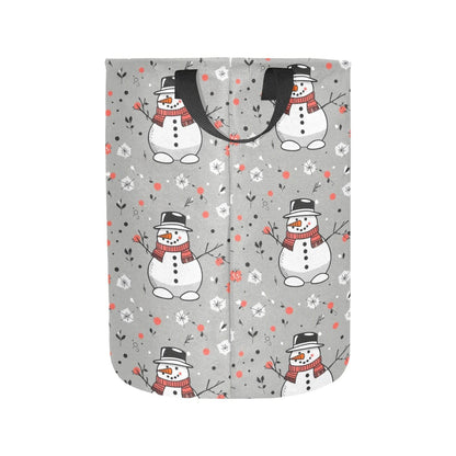 Snowman Polyester Laundry and Blanket Basket - DeRose Seasonal