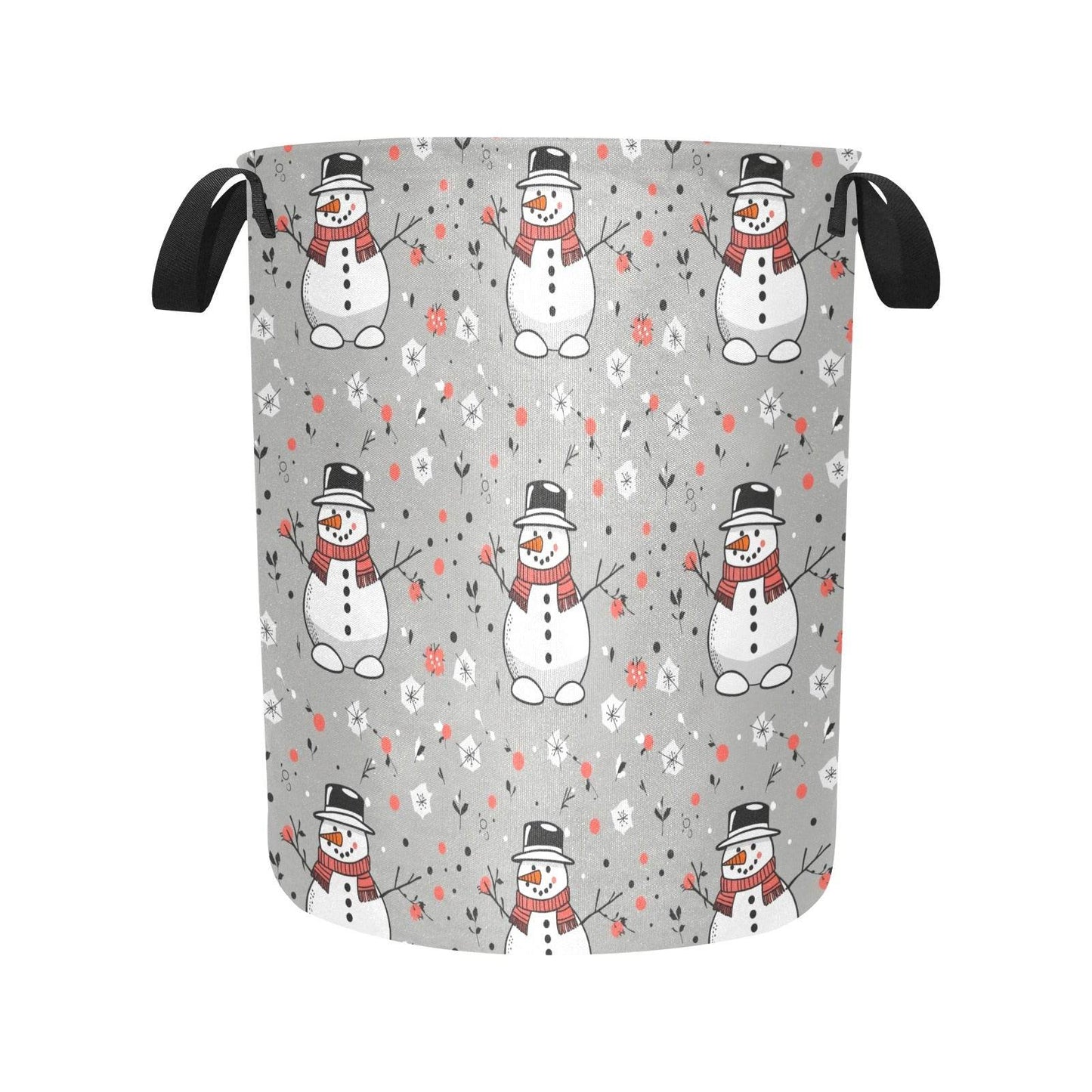 Snowman Polyester Laundry and Blanket Basket - DeRose Seasonal