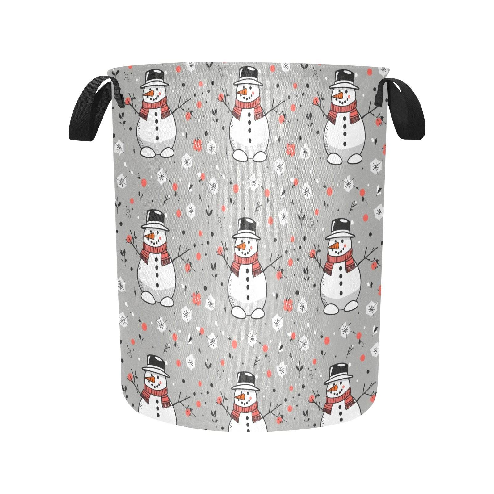Snowman Polyester Laundry and Blanket Basket - DeRose Seasonal