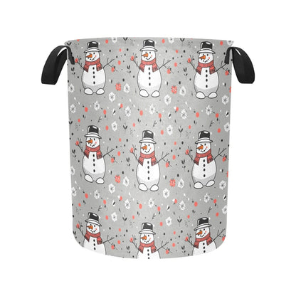 Snowman Polyester Laundry and Blanket Basket - DeRose Seasonal