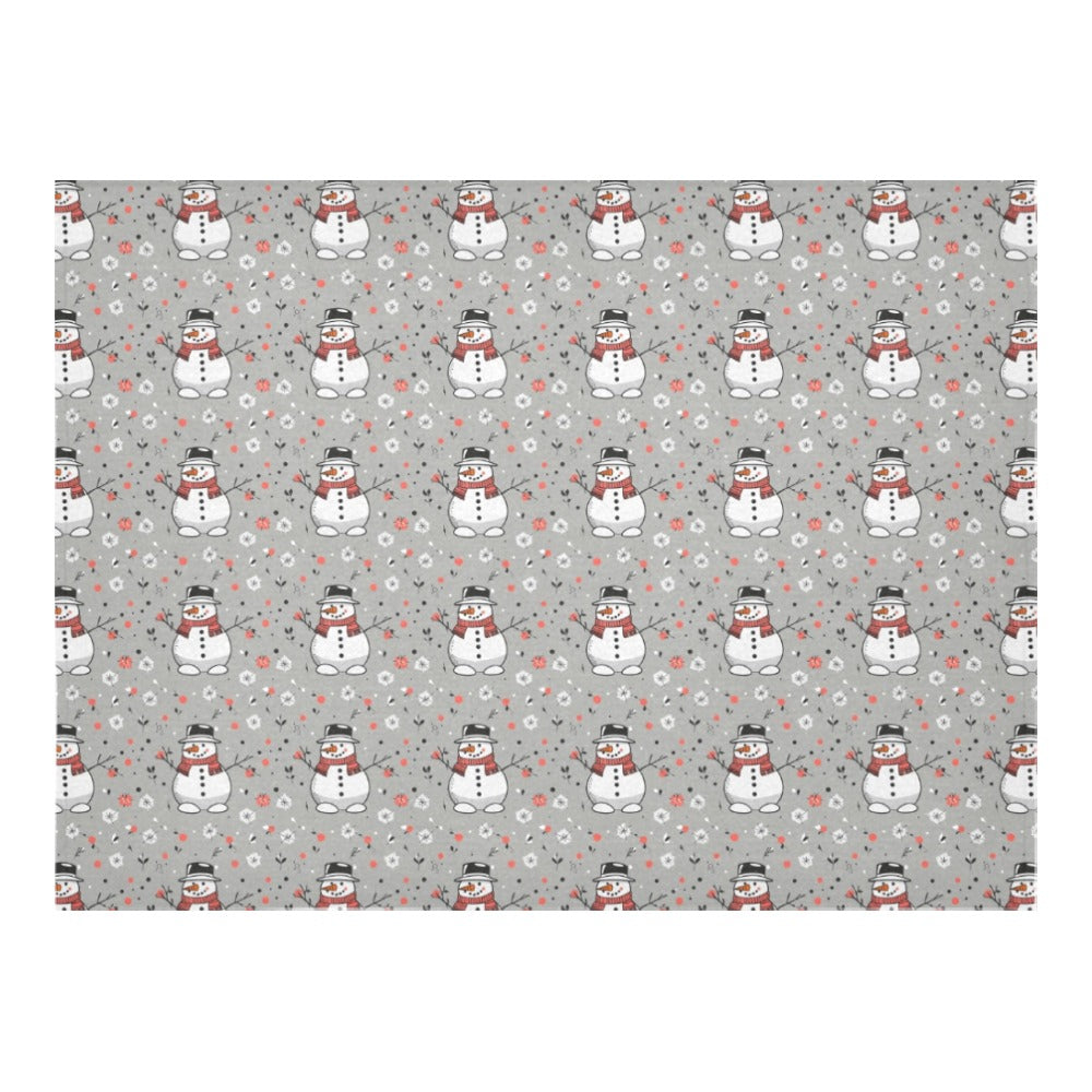 Snowman Polyester Tablecloth Polyester Tablecloth 70"x 52" DeRose Seasonal
