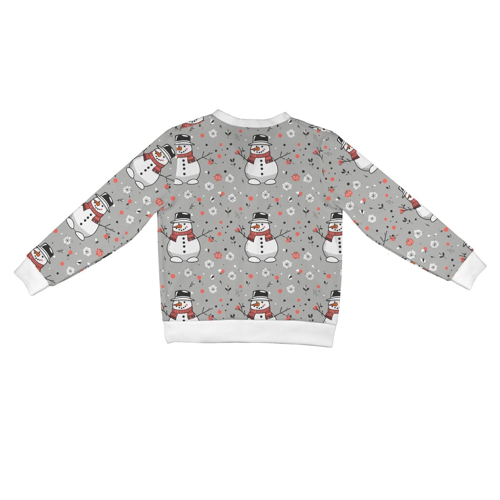Snowman Women's Cardigan Button Sweater Custom Women's Cardigan (Model H73) - DeRose Seasonal