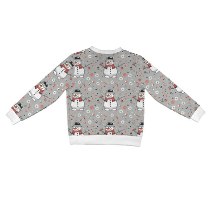 Snowman Women's Cardigan Button Sweater Custom Women's Cardigan (Model H73) - DeRose Seasonal