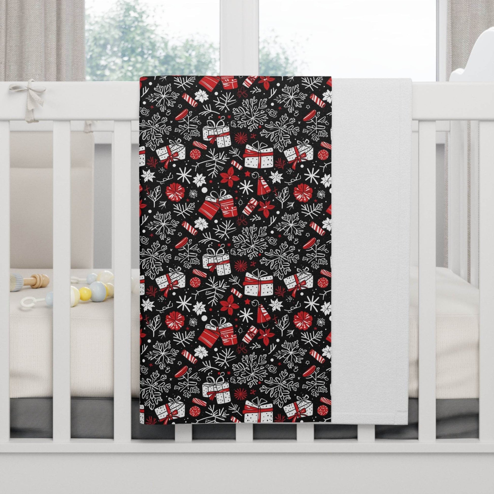 Soft Fleece Baby Christmas Present Blanket - DeRose Seasonal