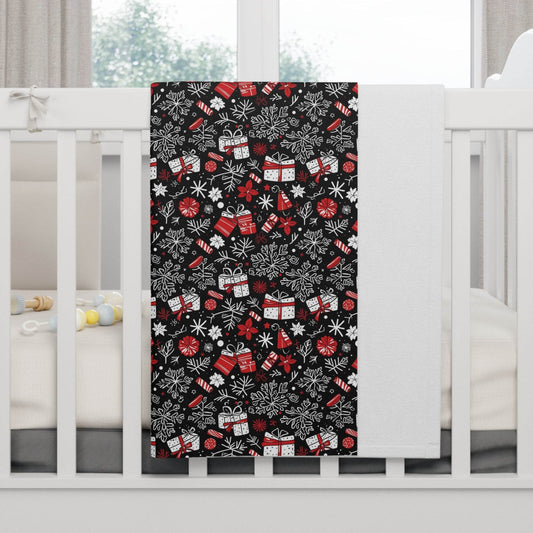 Soft Fleece Baby Christmas Present Blanket - DeRose Seasonal