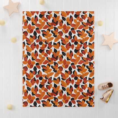 Soft Fleece Red Autumn Baby Fall Blanket - DeRose Seasonal