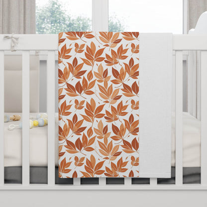 Soft Fleece Autumn Leaves Baby Fall Blanket - DeRose Seasonal