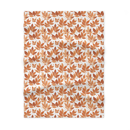 Soft Fleece Autumn Leaves Baby Fall Blanket - DeRose Seasonal