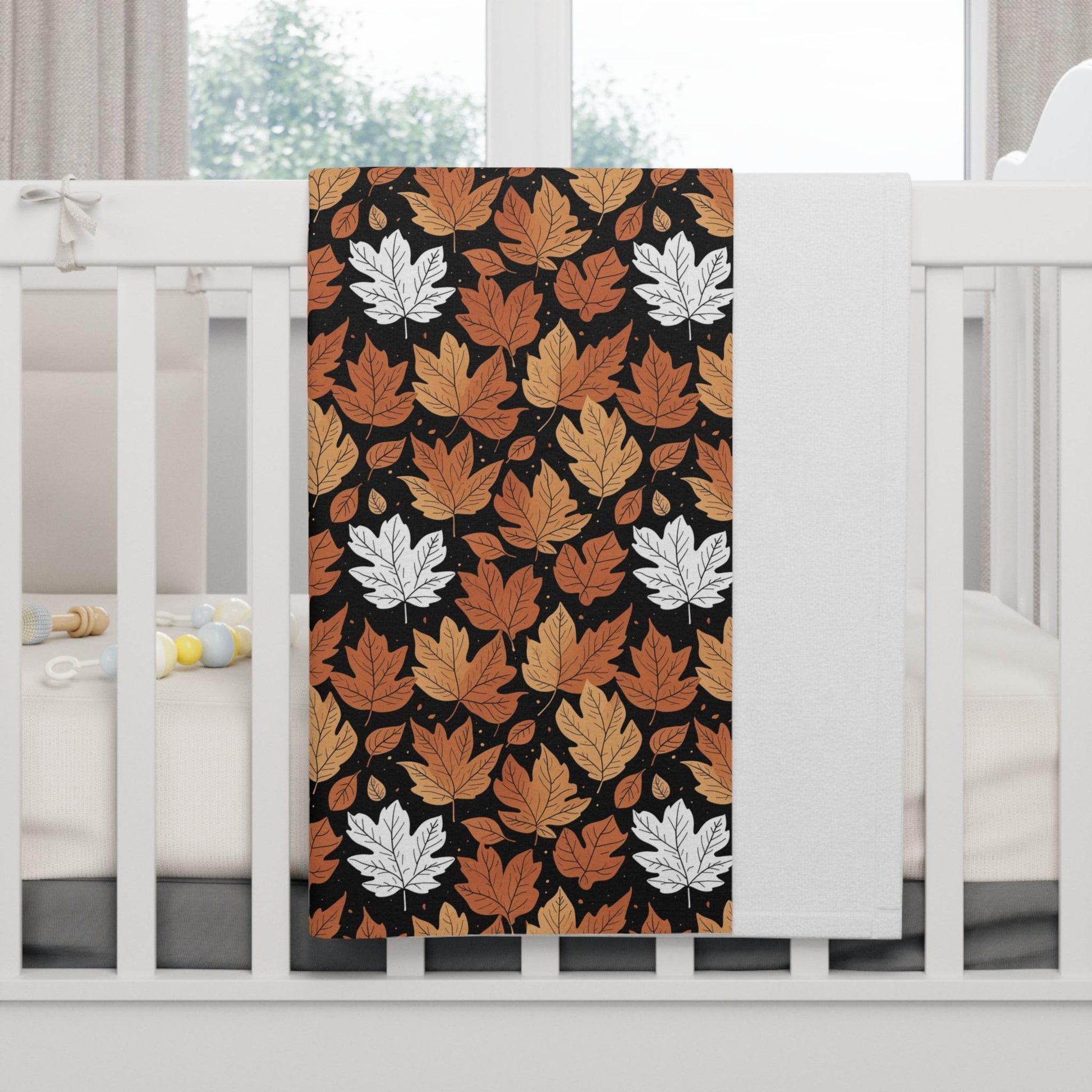 Soft Fleece Maple Leaves Baby Fall Blanket - DeRose Seasonal