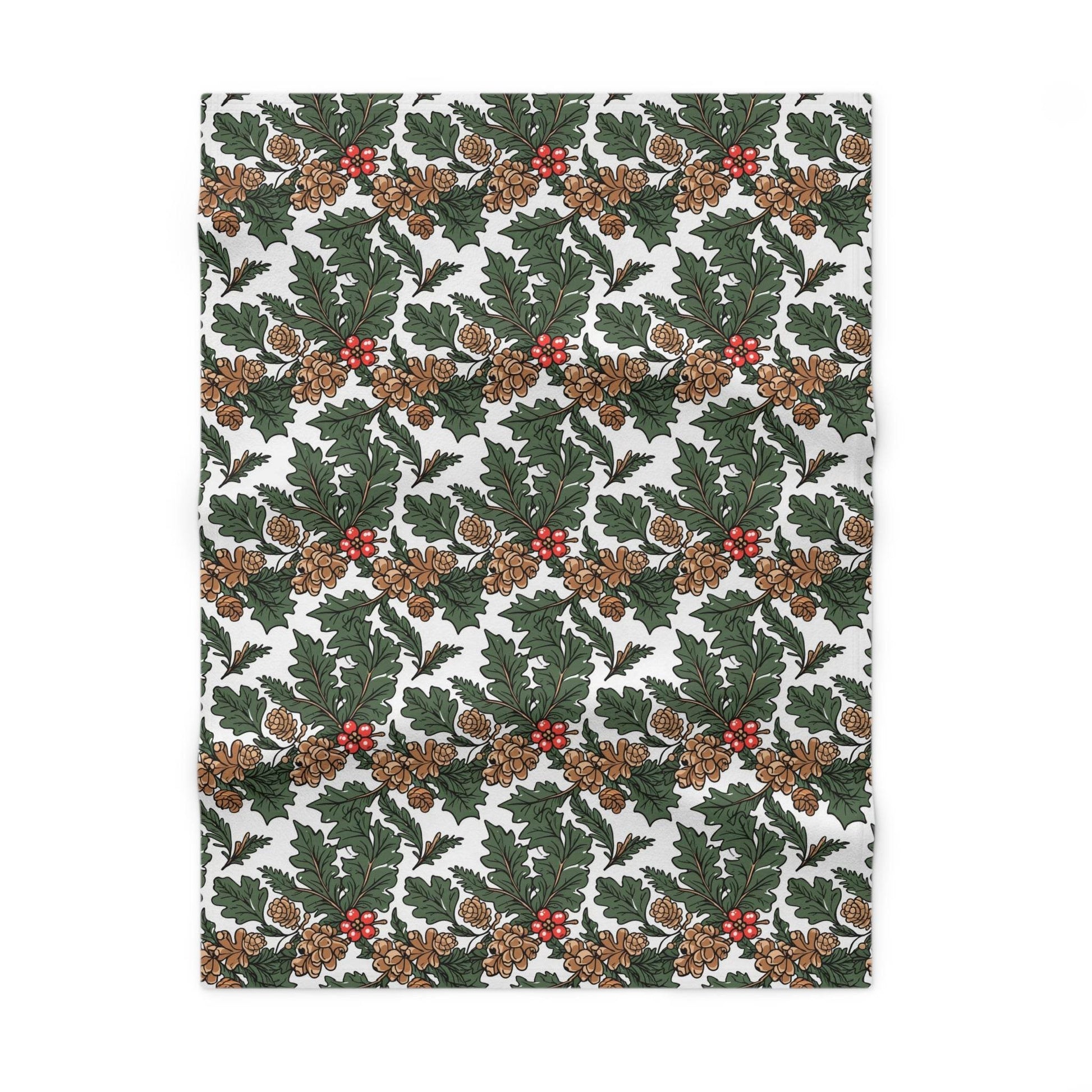Soft Fleece Baby Holly Pine Blanket - DeRose Seasonal