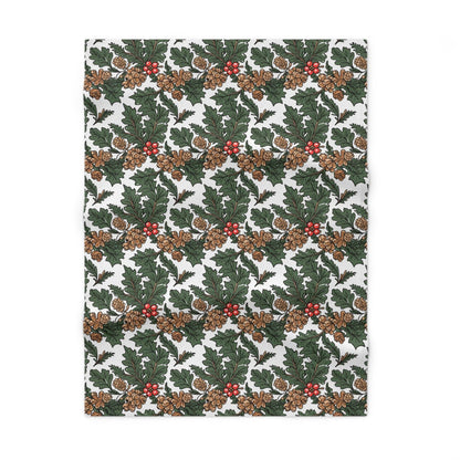 Soft Fleece Baby Holly Pine Blanket - DeRose Seasonal