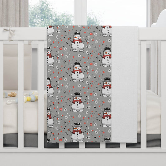 Soft Fleece Baby Snowman Blanket - DeRose Seasonal