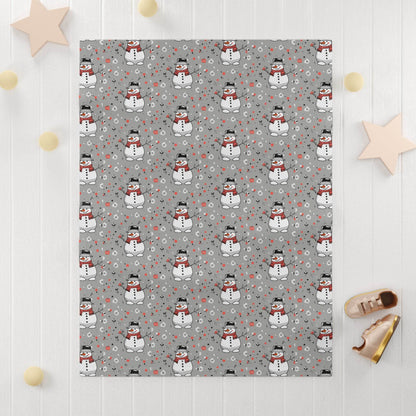 Soft Fleece Baby Snowman Blanket - DeRose Seasonal