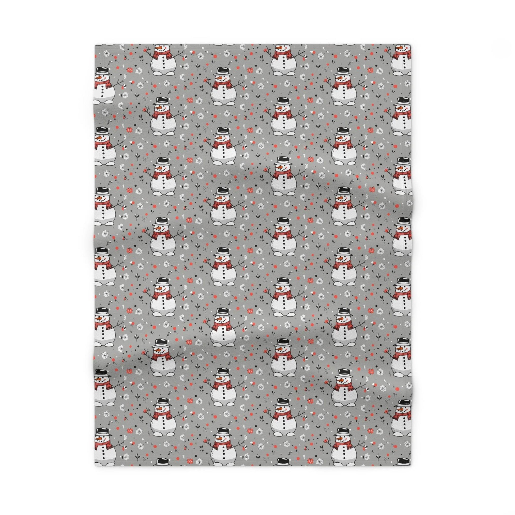 Soft Fleece Baby Snowman Blanket - DeRose Seasonal