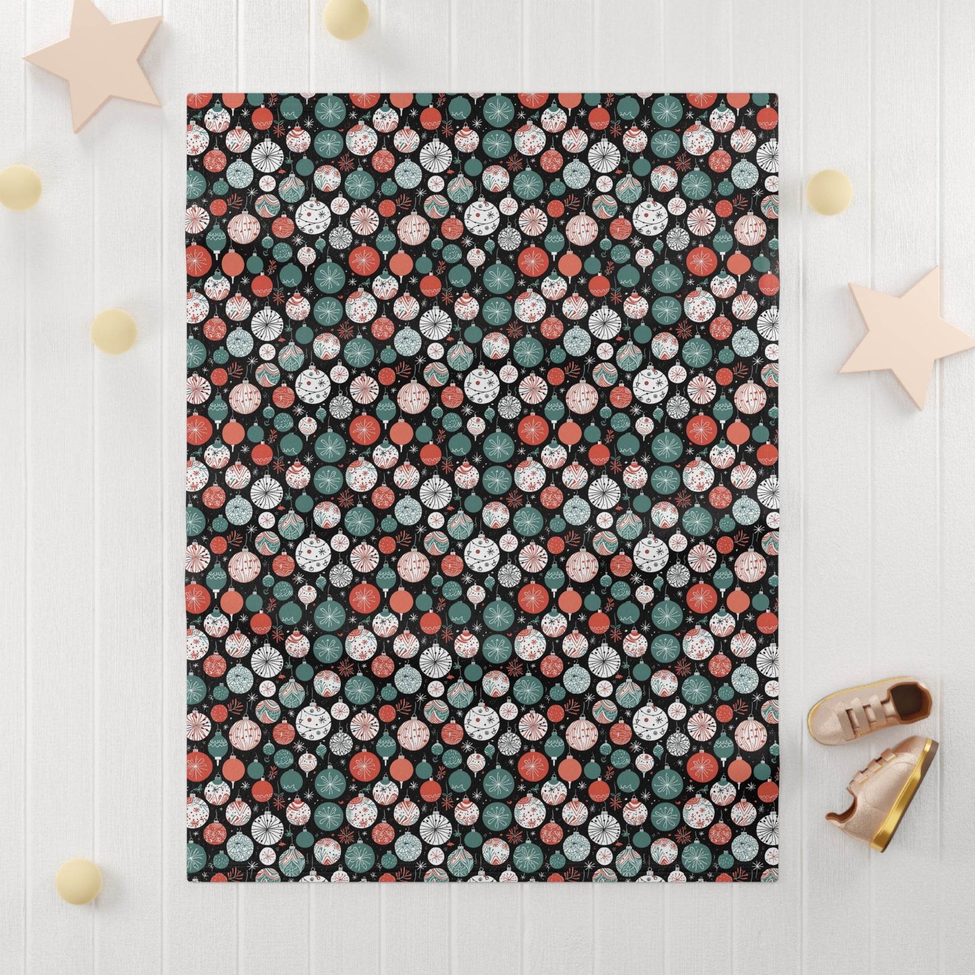 Soft Fleece Baby Colorful Ornaments Blanket - DeRose Seasonal
