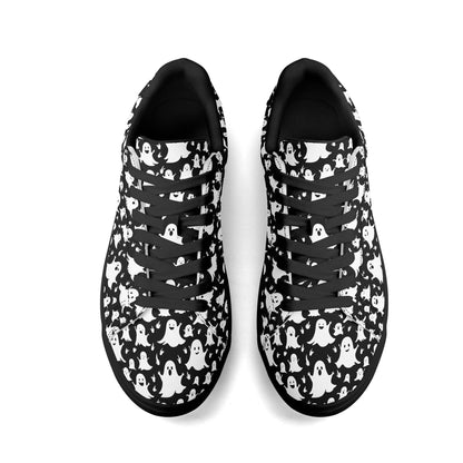 Spooky Ghost Adult Lightweight Brand Low Top Leather Shoes - DeRose Seasonal