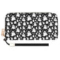Spooky Ghost Leather Women's Zipper Wristlet Wallet - DeRose Seasonal
