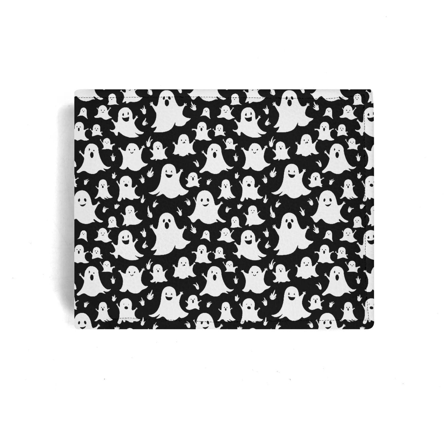 Spooky Ghost Men's Minimalist Leather Folded Wallet - DeRose Seasonal