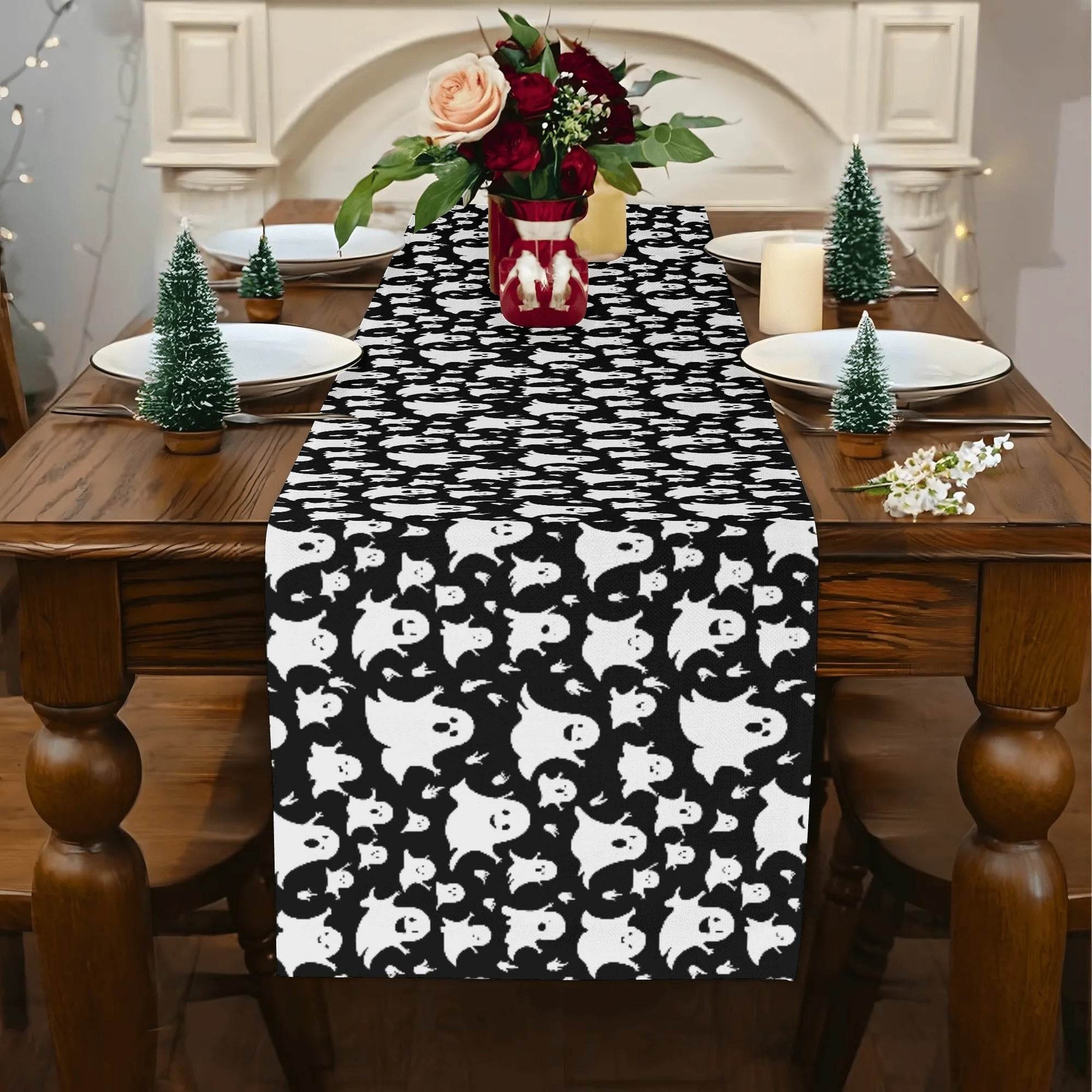 Spooky Ghost Polyester Table Runner - DeRose Seasonal