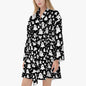 Spooky Ghost Women's Loose-fitting Bathrobe - DeRose Seasonal