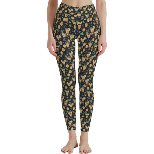 Gold Margarita Women's Polyester Yoga pants Leggings - DeRose Seasonal