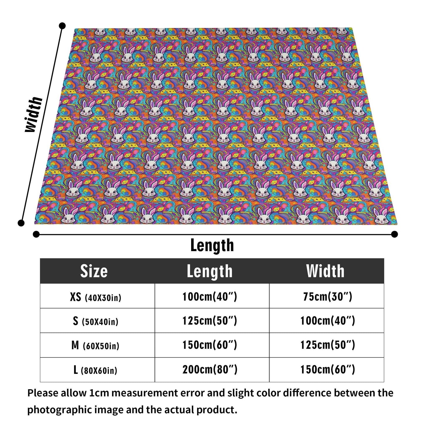 Trippy Bunny Flannel Breathable Blanket 4 Sizes - DeRose Seasonal
