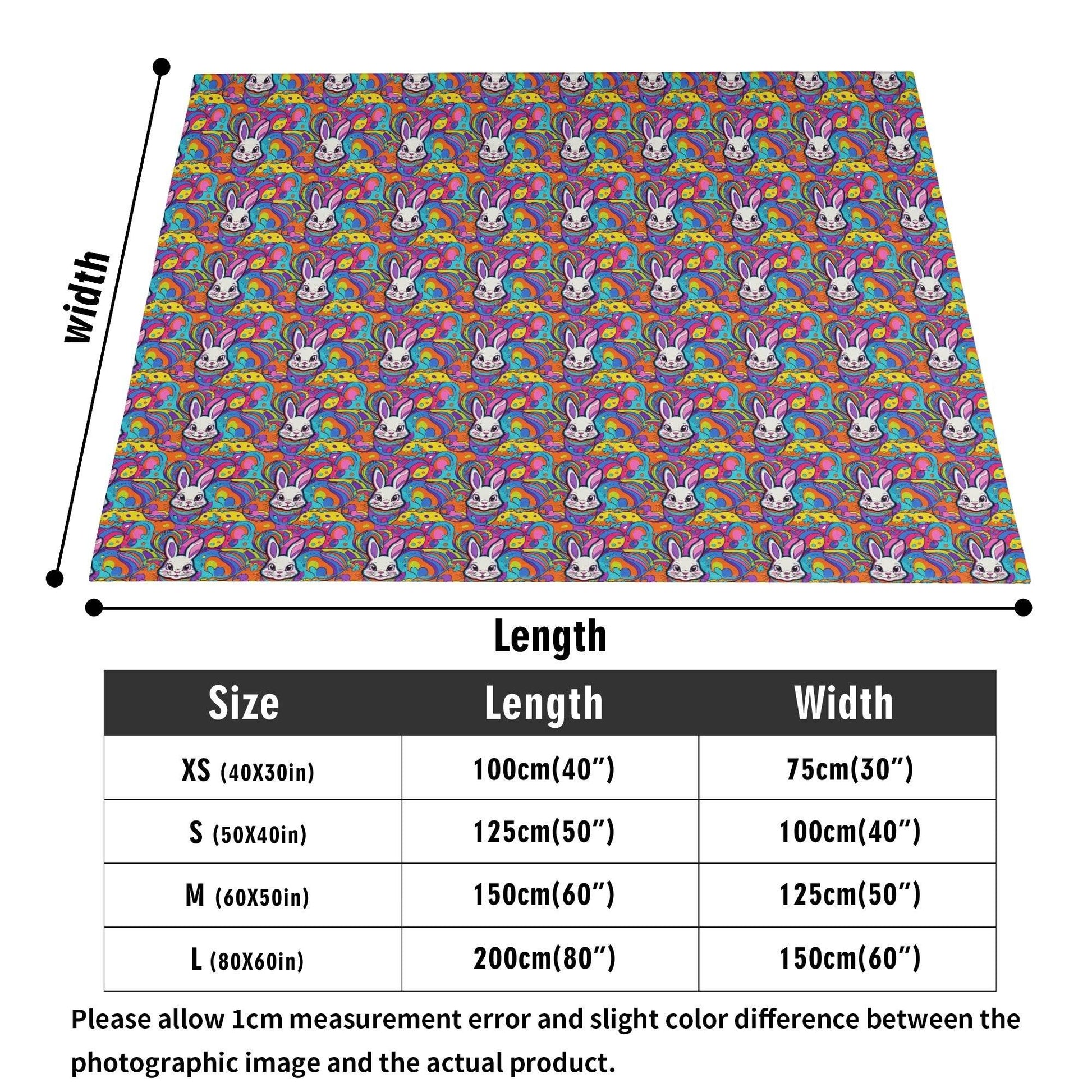 Trippy Bunny Flannel Breathable Blanket 4 Sizes - DeRose Seasonal