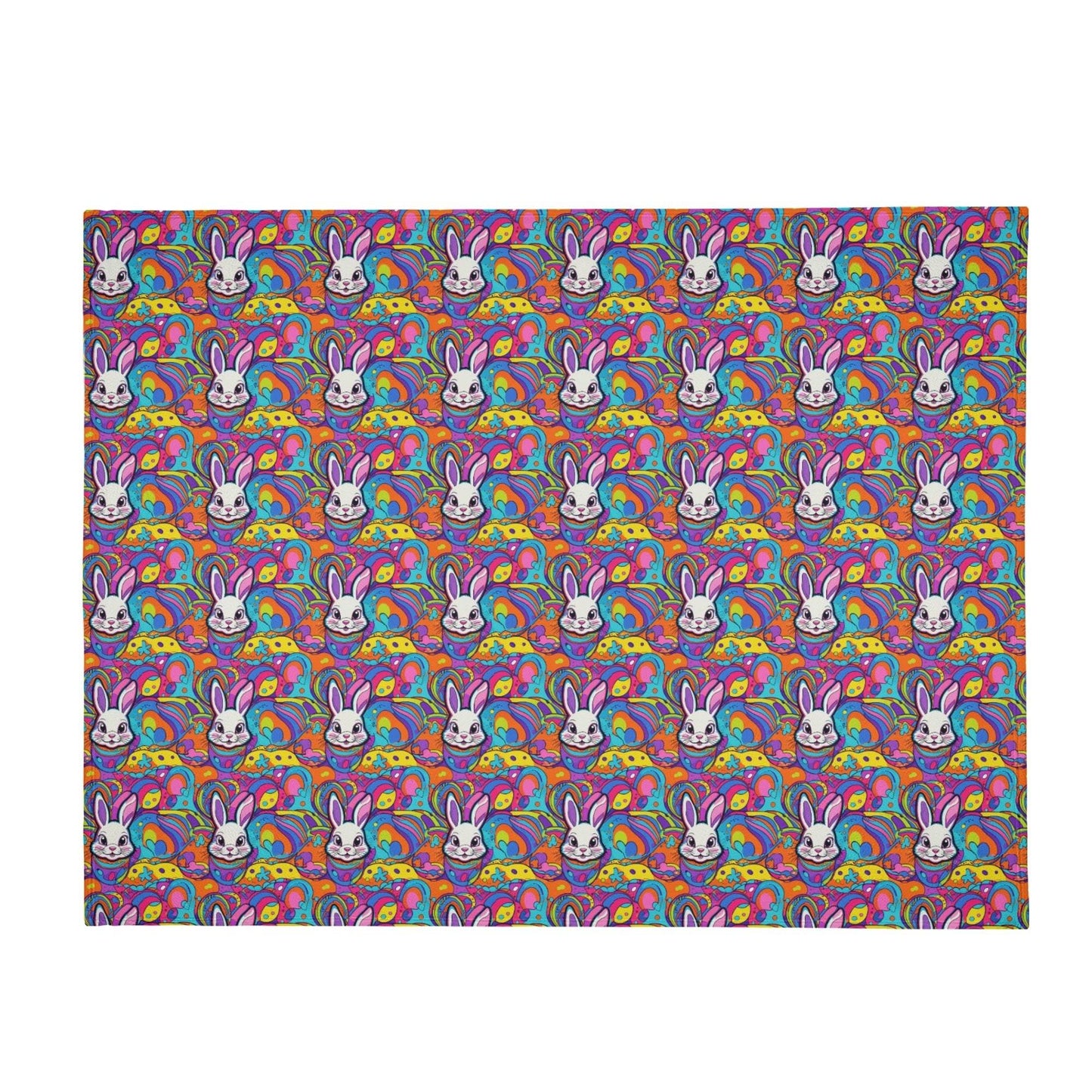 Trippy Bunny Flannel Breathable Blanket 4 Sizes - DeRose Seasonal
