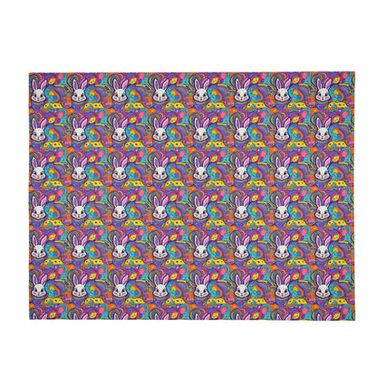 Trippy Bunny Flannel Breathable Blanket 4 Sizes - DeRose Seasonal