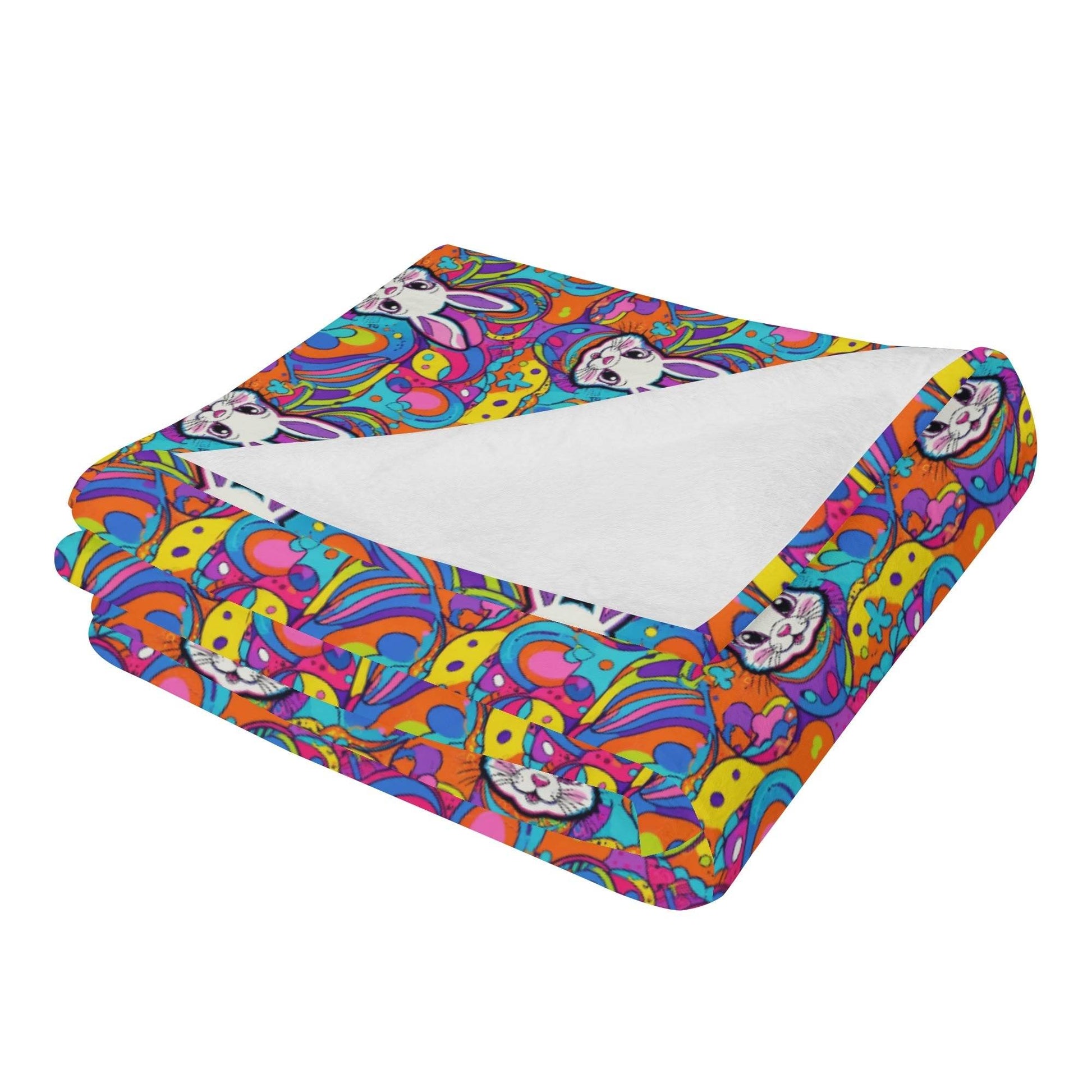 Trippy Bunny Flannel Breathable Blanket 4 Sizes - DeRose Seasonal