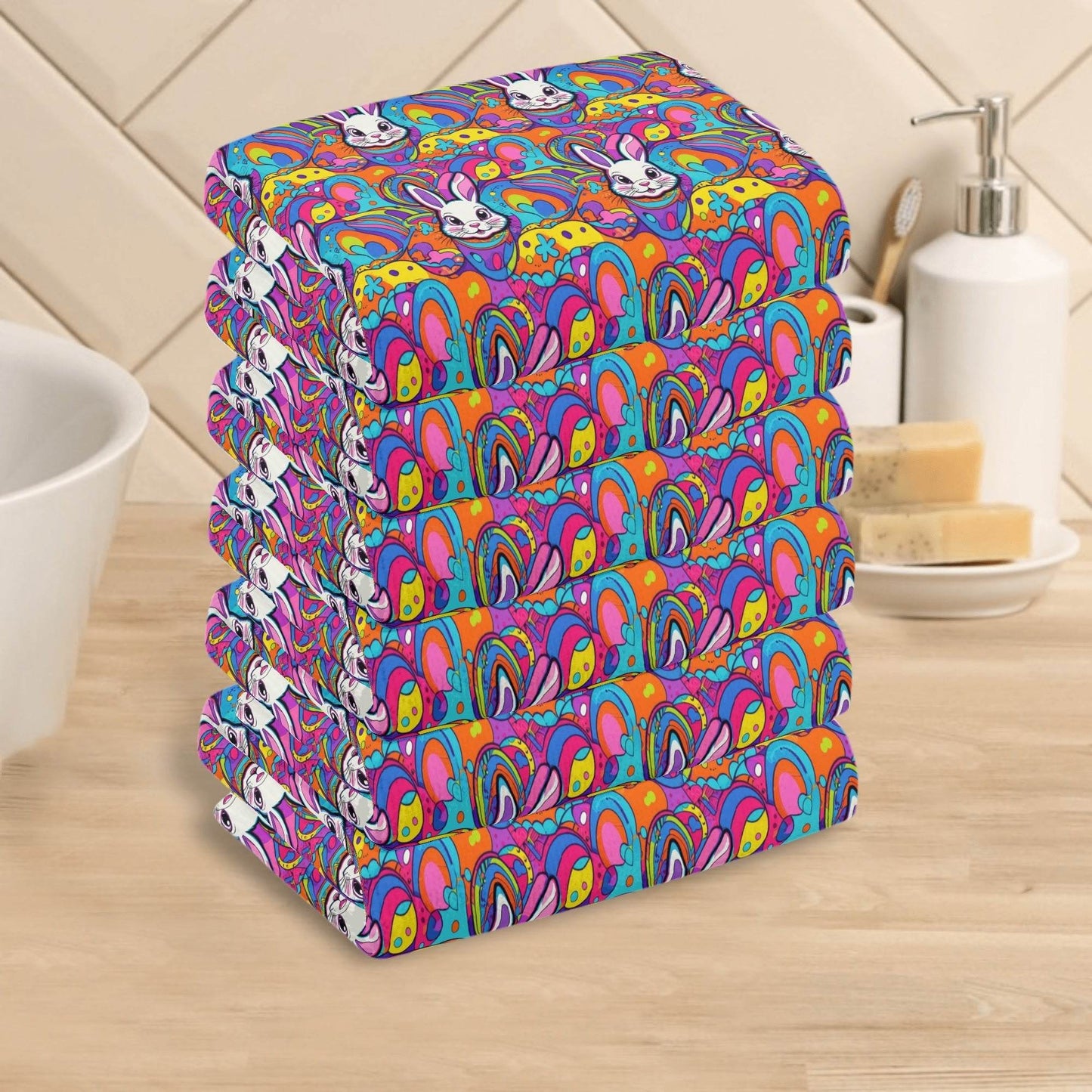 Trippy Bunny Hand Towels (6 Pcs) - DeRose Seasonal