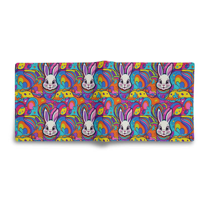 Trippy Bunny Men's Leather Folded Wallet - DeRose Seasonal