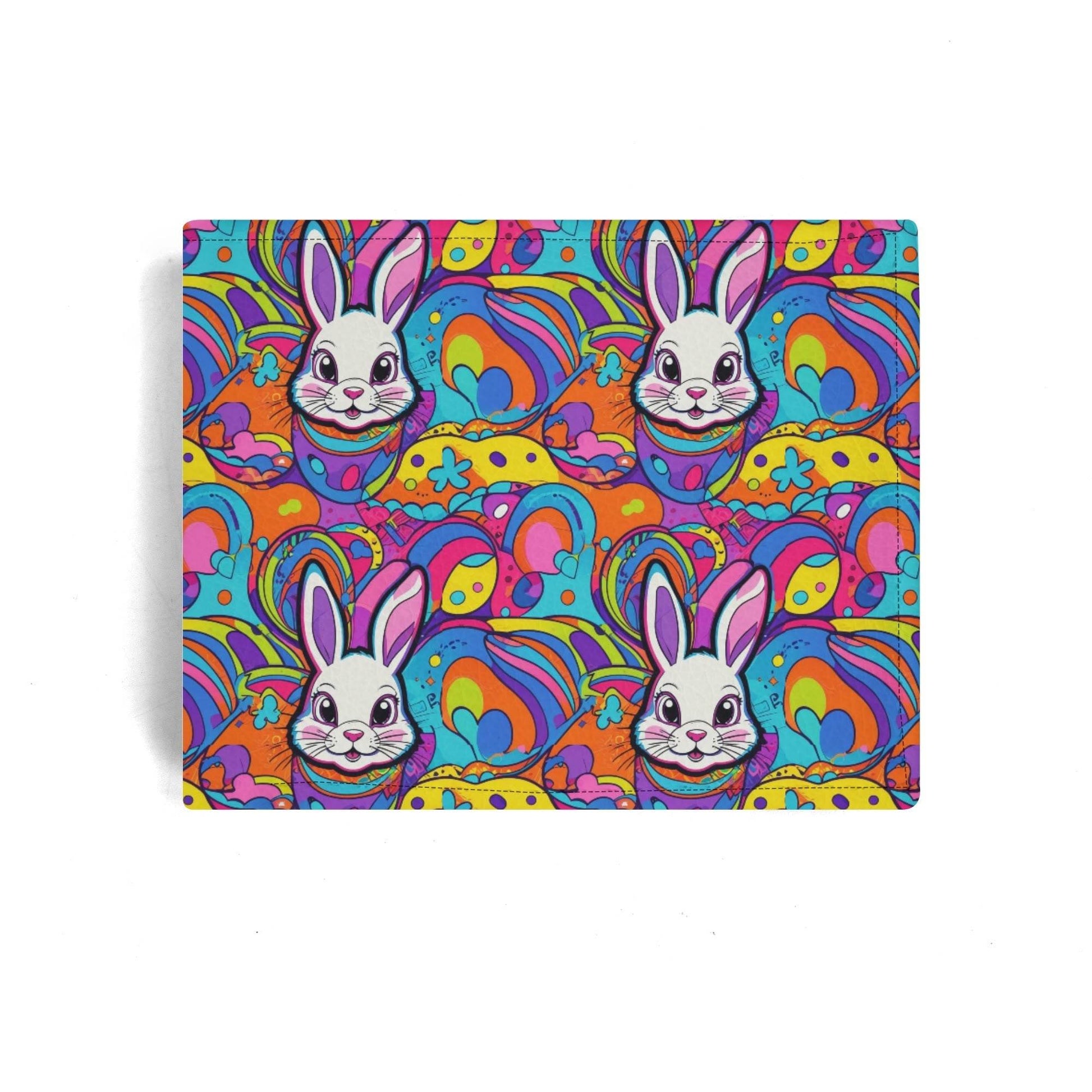 Trippy Bunny Men's Leather Folded Wallet - DeRose Seasonal