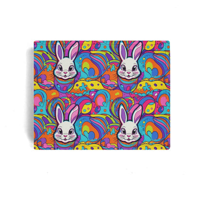 Trippy Bunny Men's Leather Folded Wallet - DeRose Seasonal